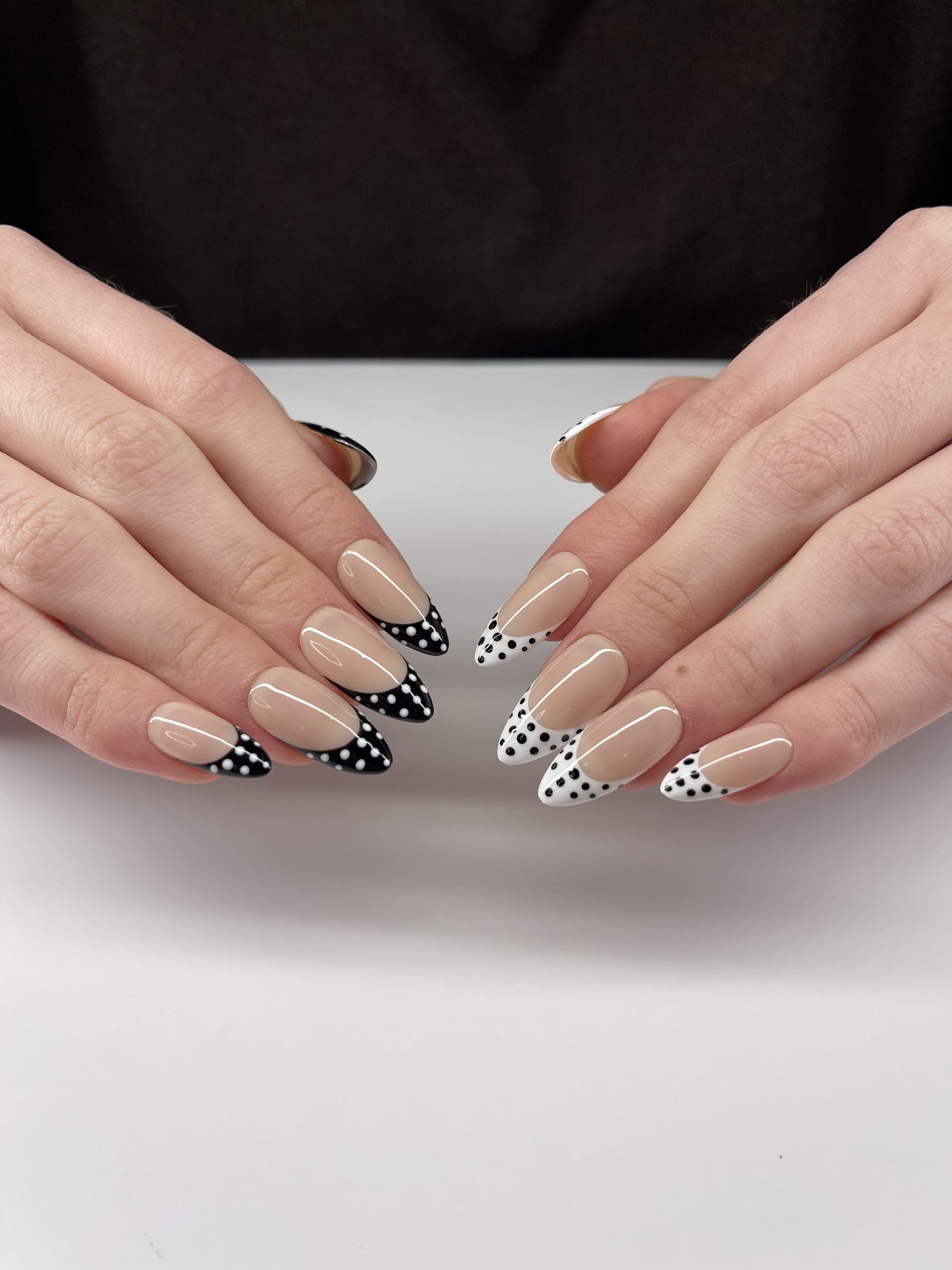 French Polka black Shaunails
